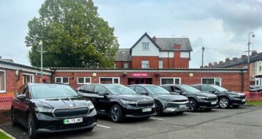 Our sales and service electric fleet in the car park