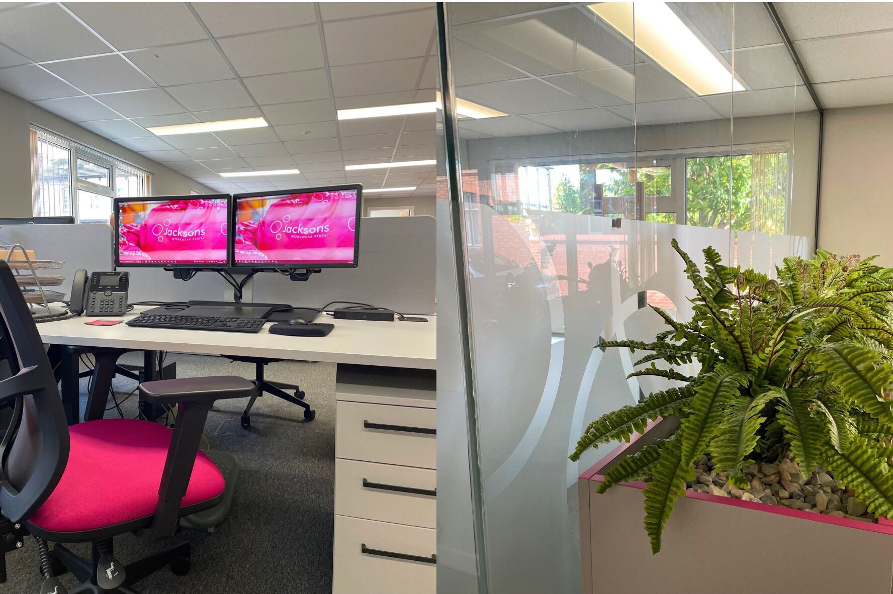 New office refurbishment at Jacksons workwear rental 2023 thanks to APSS
