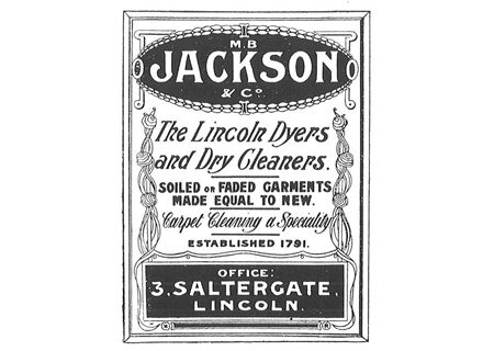 A black and white Jacksons advert taken from a newspaper advertising our services and location.